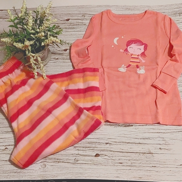 3/$25 CIRCO Target orange pink long sleeves pajamas size 18 months - Picture 1 of 8